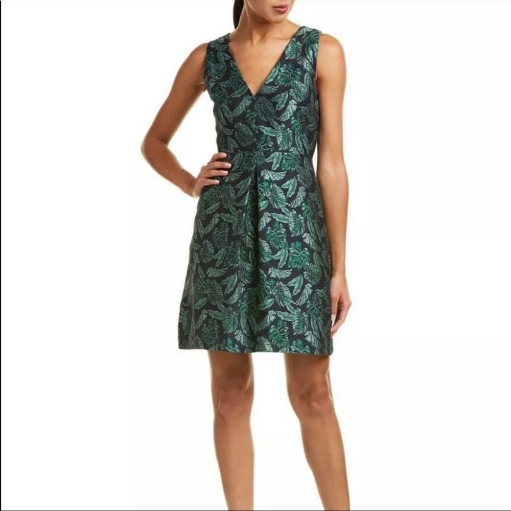 Sam Edelman jacquard dress palm monstera print. Size 6